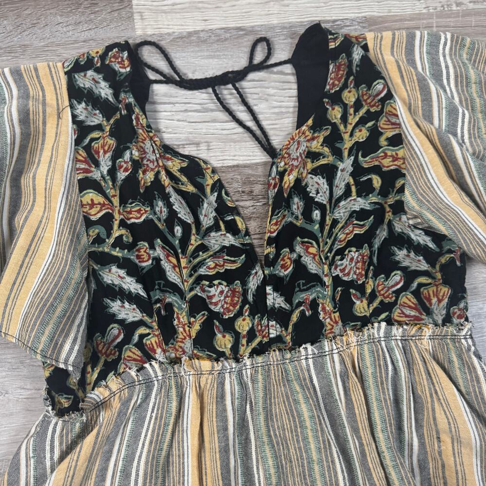 Free People Babydoll Mini Dress Boho Cottage Prairie Summer Prairie Festival S - Picture 3 of 13